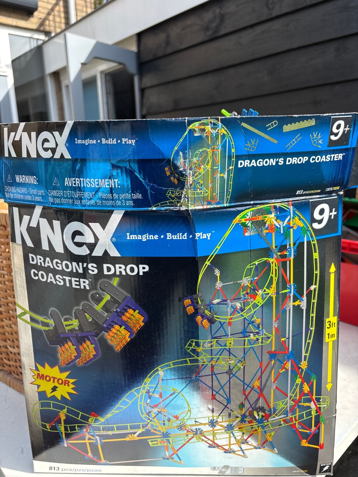 K'nex Dragon's Drop Coaster met motor en handleiding, Ophalen of Verzenden, Gebruikt, Jongen of Meisje