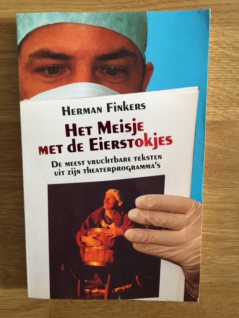 Herman Finkers Boek Het meisje met de Eierstokjes, Ophalen of Verzenden, Zo goed als nieuw, Herman Finkers, Cabaret