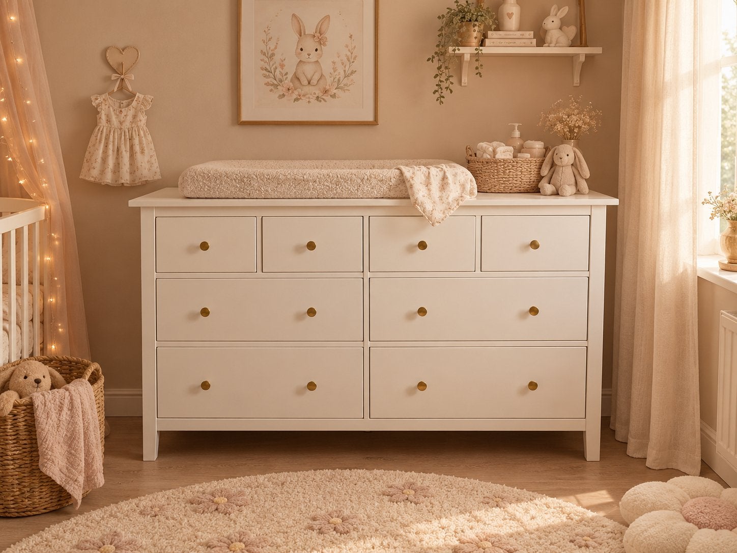 IKEA HEMNES Ladekast 8 lades, wit gebeitst, 160x96 cm, Ophalen, Gebruikt, 5 laden of meer, 150 tot 200 cm