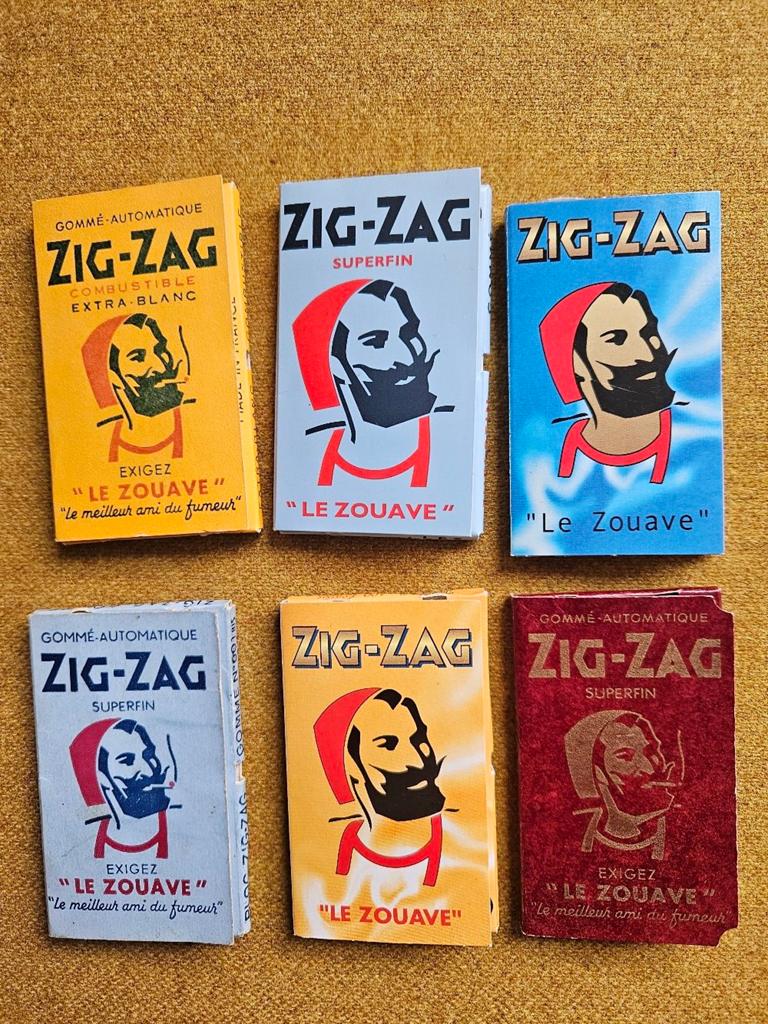 6 Pakjes vintage vloeitjes sigarettenpapier Zig- Zag, Ophalen of Verzenden, Nieuw, Overige typen