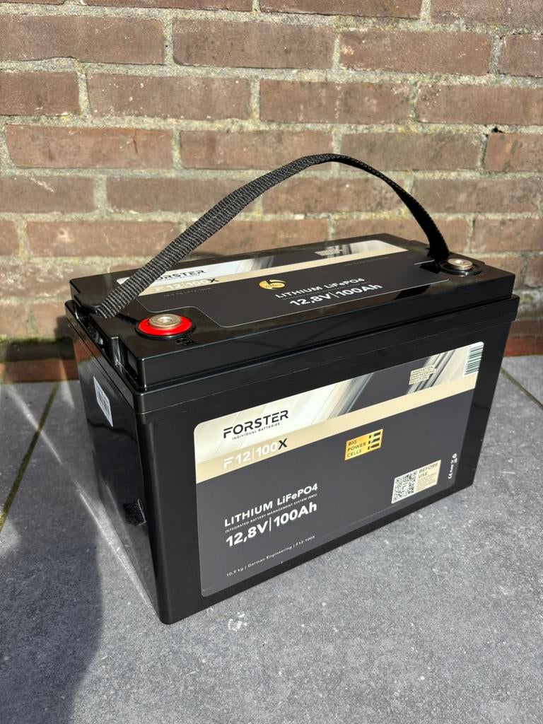 Forster F12 100X LifePo4 12V 100Ah litium accu off grid, Caravans en Kamperen, Camper-accessoires, Zo goed als nieuw, Ophalen