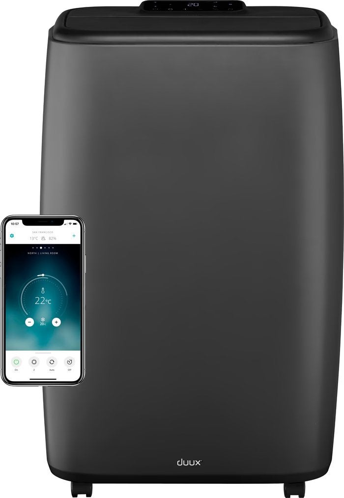 Duux North Smart Mobiele Airco – 14.000 BTU – Grijs (2022), Witgoed en Apparatuur, Airco's, Ophalen, Minder dan 60 m³, Ventileren