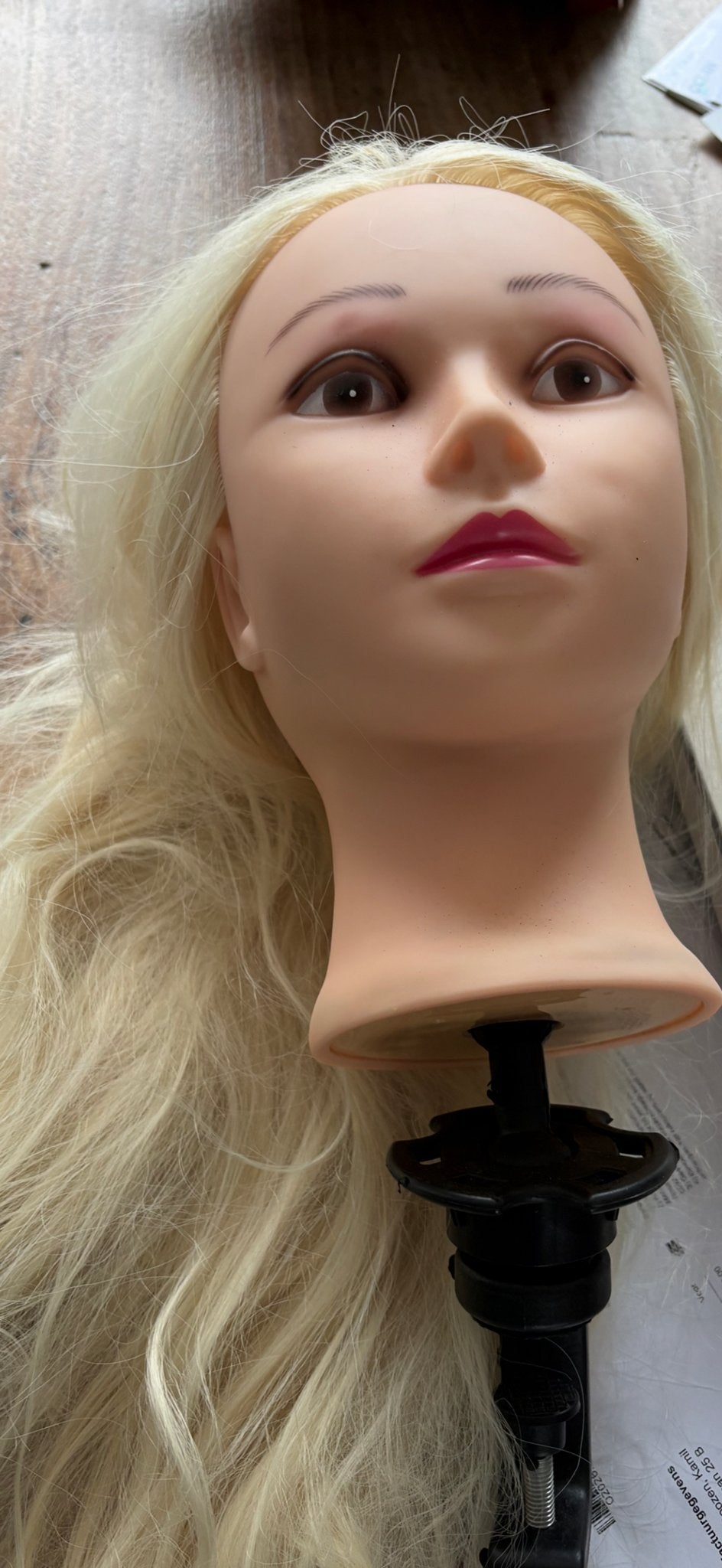 Oefen Kapperspop met Statief - Blond Haar, Ophalen of Verzenden, Gebruikt, Overige typen