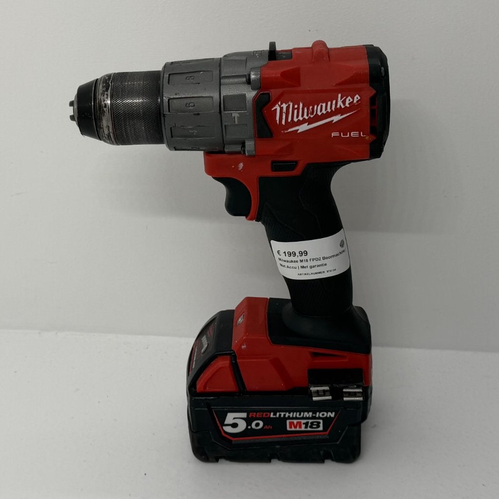 Milwaukee M18 FPD2 Boormachine | Met Accu | Met garantie, Boormachine, Dordrecht@usedproducts.nl, Toulonselaan 72, Ophalen of Verzenden