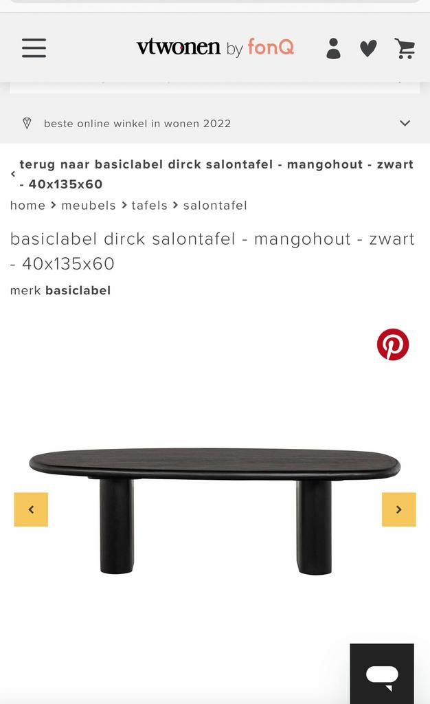 Zwart ovaale salontafel, Huis en Inrichting, 100 tot 150 cm, Zo goed als nieuw, Minder dan 50 cm, Ovaal