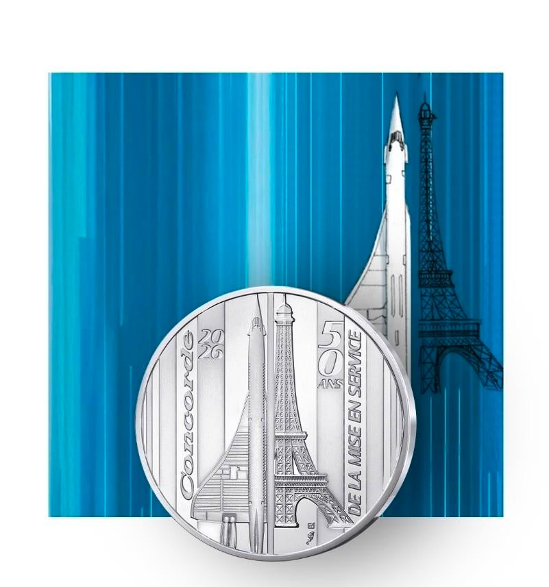 Frankrijk 10 euro 2026 50 jaar Concorde Coincard, Ophalen of Verzenden