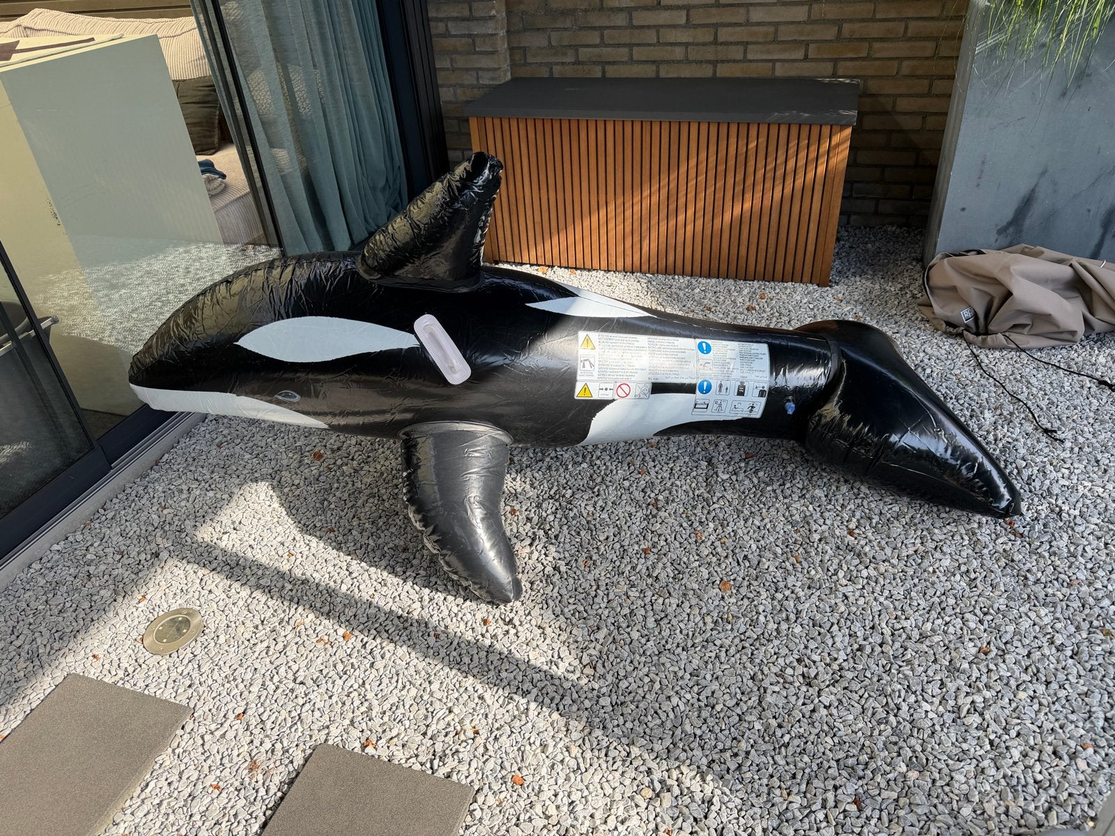 Opblaasbare orka - 180 cm lang, Ophalen of Verzenden, Gebruikt