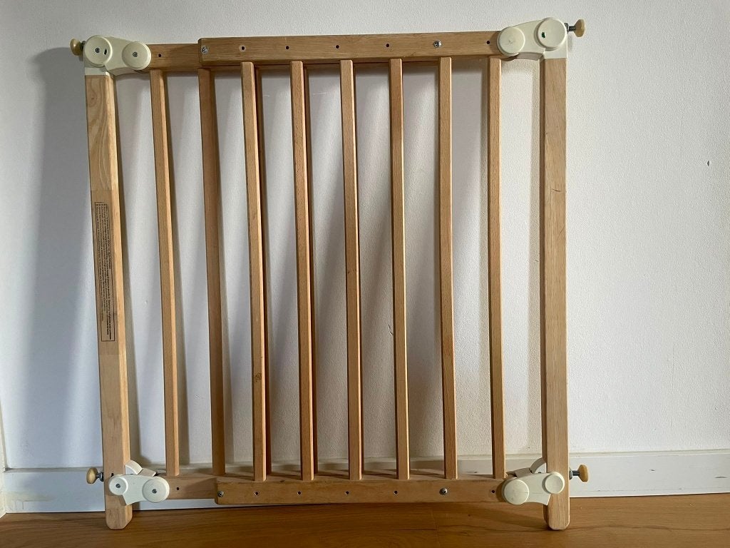 Houten traphekje klembevestiging, Ophalen, Gebruikt, 100 tot 115 cm, Klemhekje