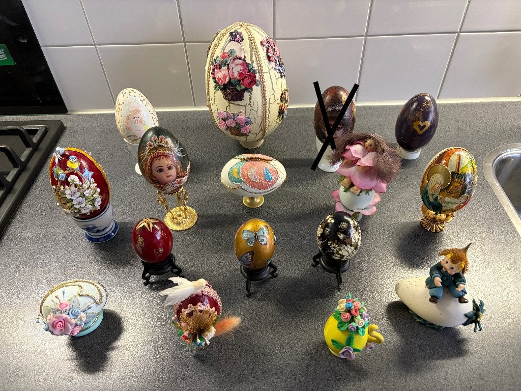 Partij decoratieve eieren, voor decoratie (deel 2), Ophalen of Verzenden
