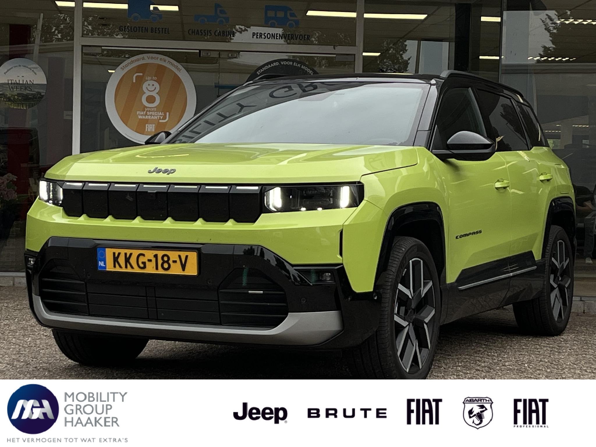 Jeep Compass First Edition 74 kWh | Adaptive cruise control, Auto's, Verwarmde buitenspiegels, Gebruikt, 213 pk, 31 min