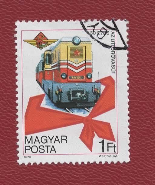 Treinen - Hongarije - 3302 (2.) - gebr, Ophalen of Verzenden, Gestempeld, Treinen