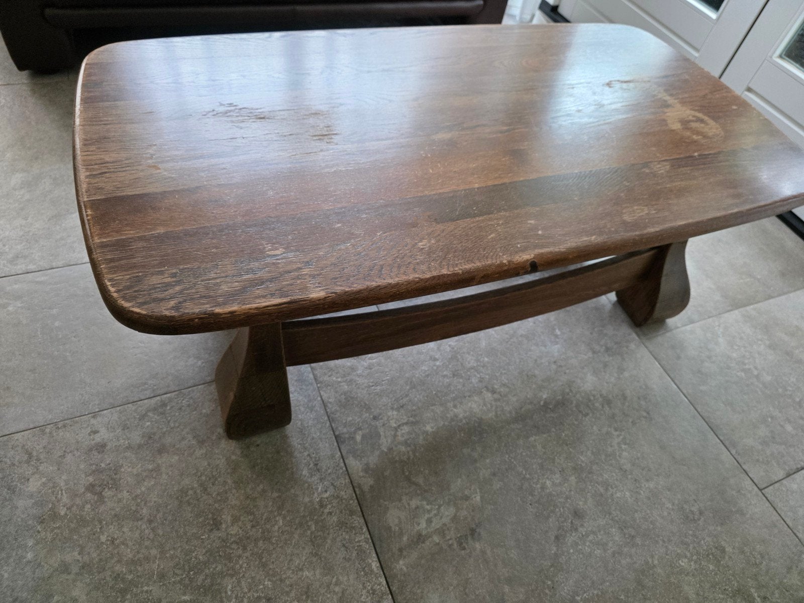 Robuuste houten salontafel - Gebruikt, Gebruikt, 100 tot 150 cm, Rustiek, Overige houtsoorten