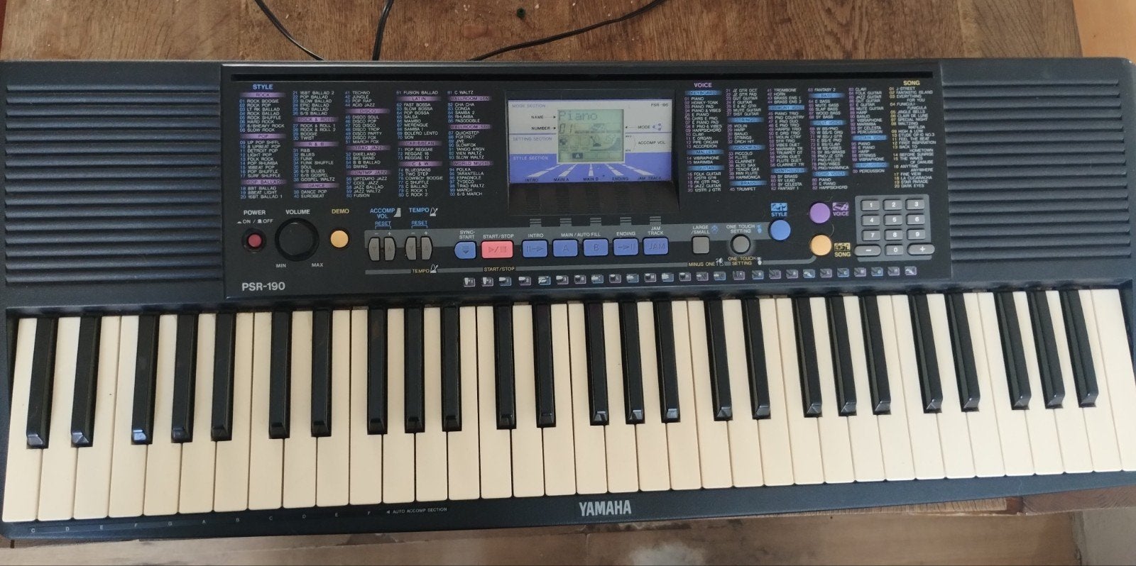 Yamaha PSR-190 KEYBOARD, Ophalen, Gebruikt, 61 toetsen, Yamaha