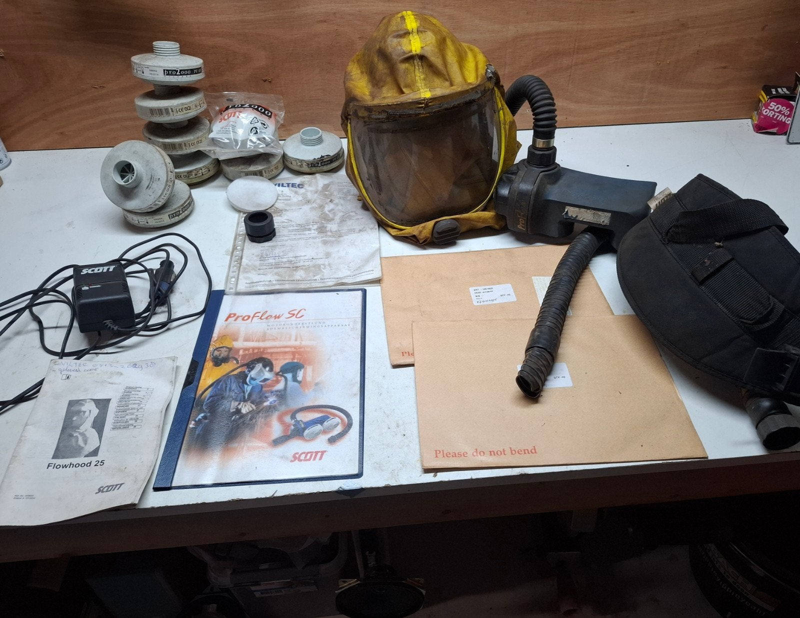 Scott Proflow SC Adembescherming Set (Opknapper) + vizieren, Ophalen of Verzenden, Gebruikt, Accessoires