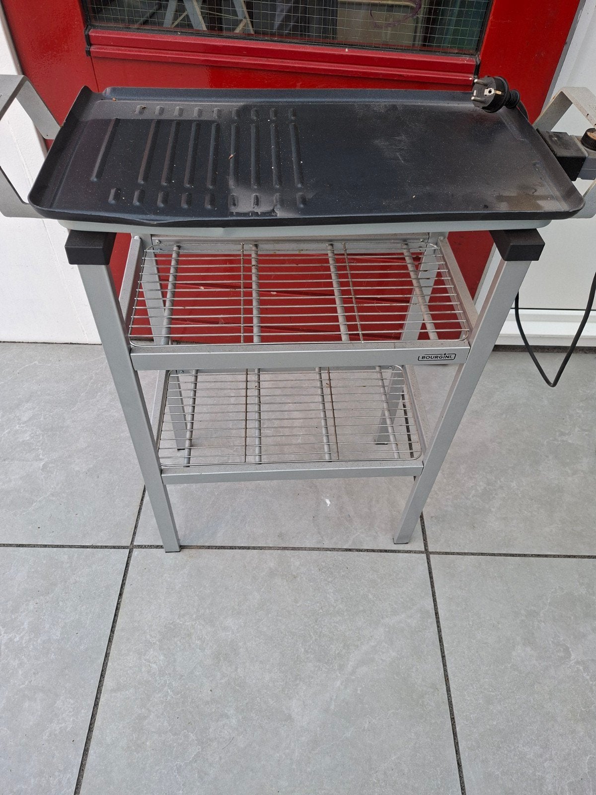 Bourgini Elektrische BBQ met standaard, Ophalen of Verzenden, Gebruikt, Bourgini