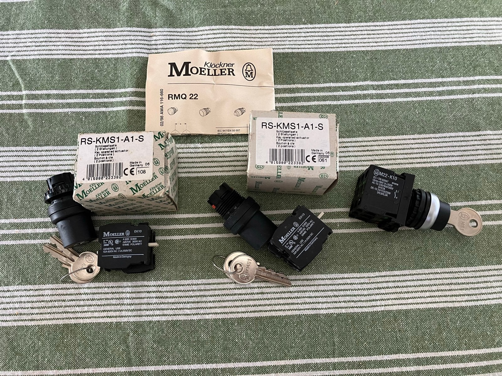 Moeller Sleutelschakelaar RS-KMS1-A1-S met 2 contacten, Ophalen of Verzenden, Nieuw, Eaton, Schakelaar