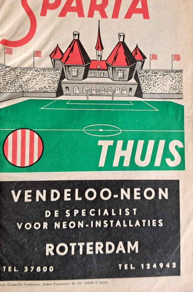 Sparta - IFK Goteborg 1959/1960 Europa Cup I, Verzamelen, Sportartikelen en Voetbal, Ophalen of Verzenden, Gebruikt, Sparta, Boek of Tijdschrift