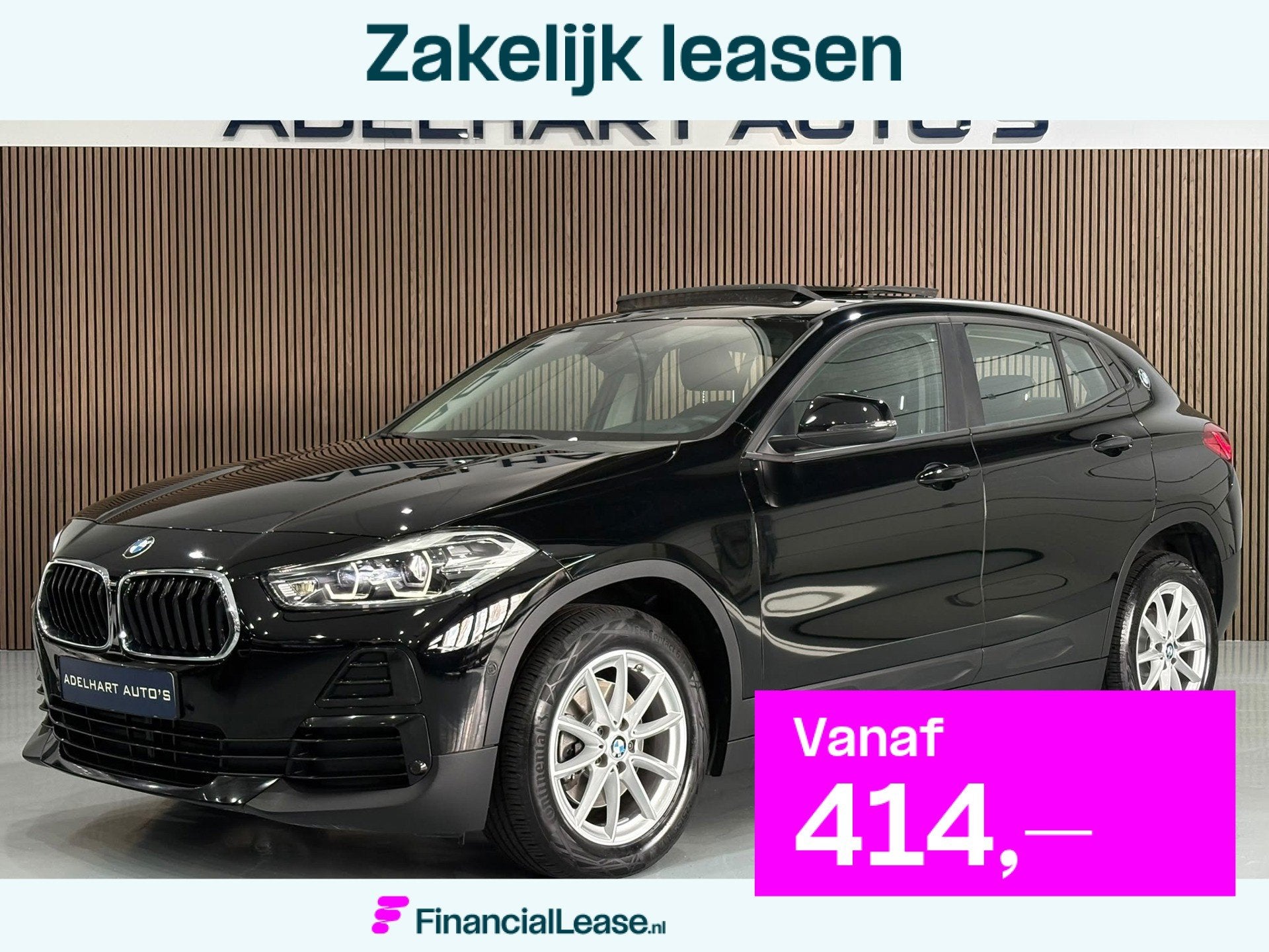 BMW X2 SDrive18i Business X Line Automaat / Panorama dak / C, Dealer onderhouden, Gebruikt, Zwart, Origineel Nederlands