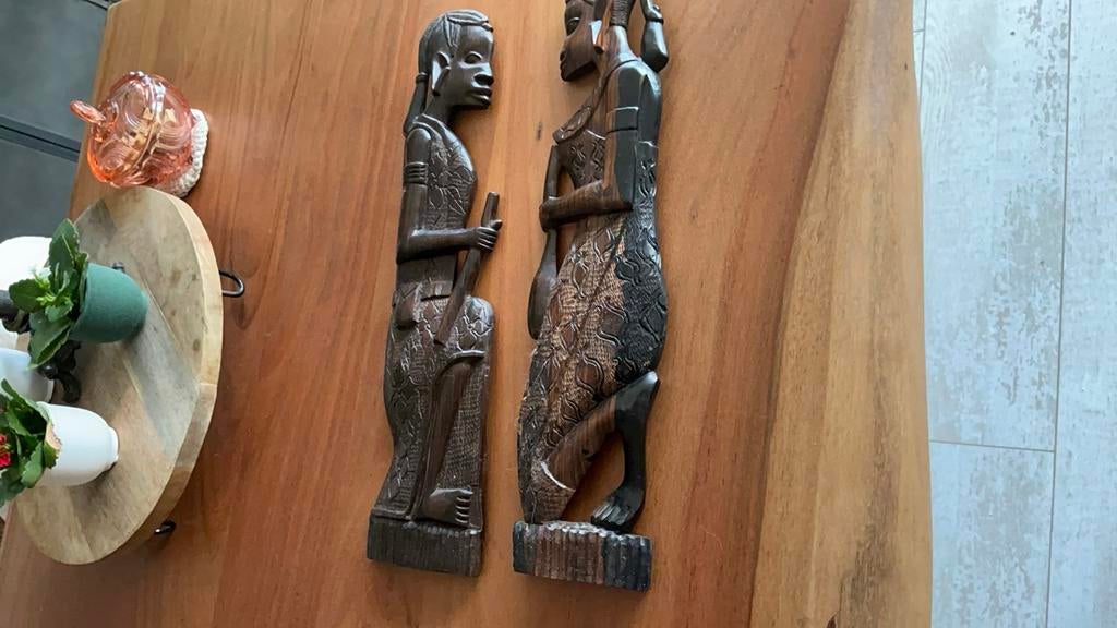 Tanzania houtsnijwerk, Verzamelen, Beelden en Beeldjes, Ophalen of Verzenden, Zo goed als nieuw
