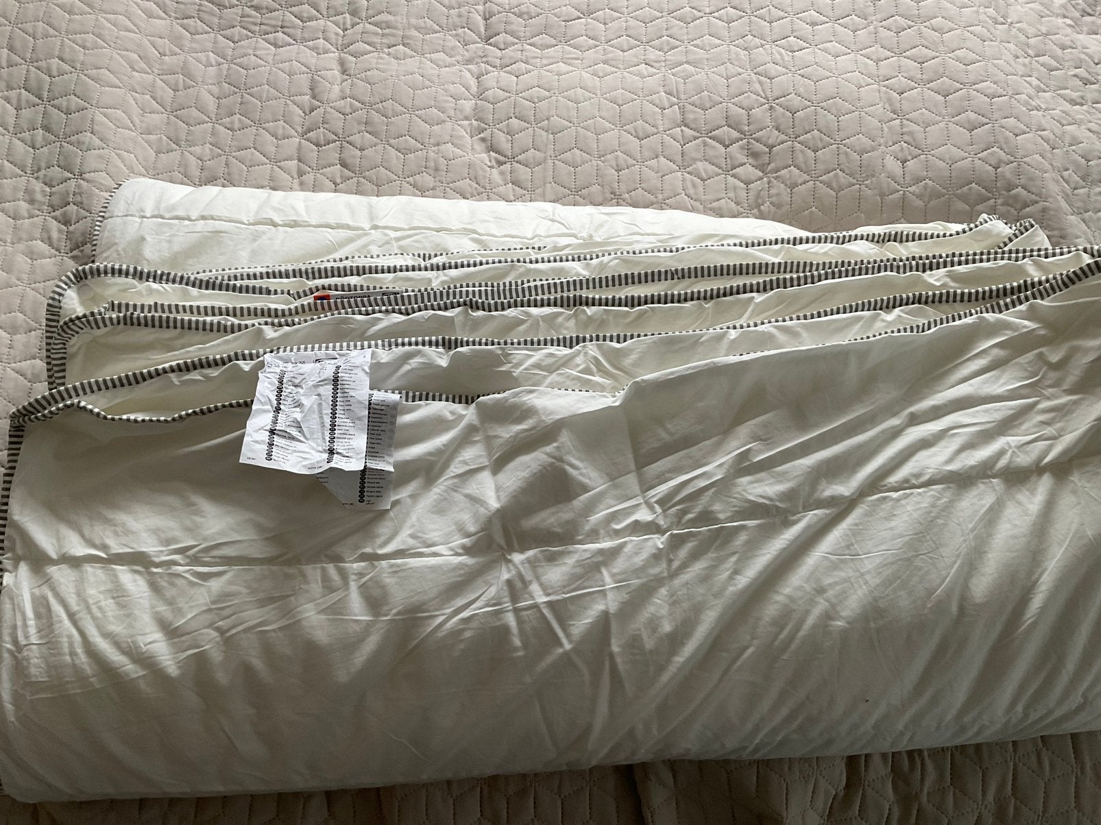 Dubbelzijdig tweepersoons dekbed Ikea 240 x 220, Huis en Inrichting, Slaapkamer | Beddengoed, Ophalen, Wit, Deken of Dekbed, Nieuw