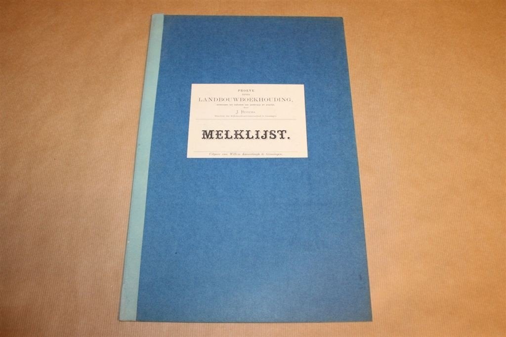 Melklijst - Landbouwboekhouding - Circa 1900 !!, Ophalen of Verzenden