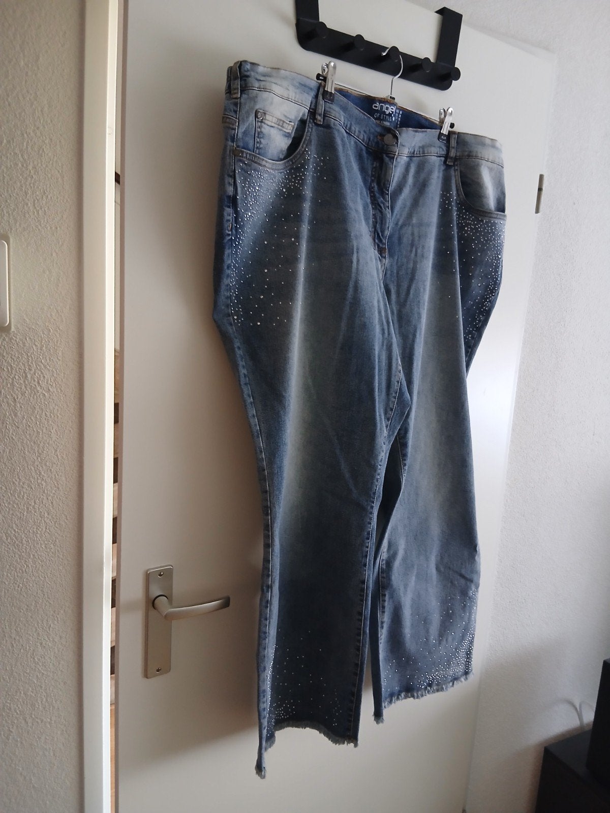 Prachtige jeans mét kaartjes van Angel of Style. Maat 56., Nieuw, Angel of Style, Broek of Spijkerbroek, Verzenden