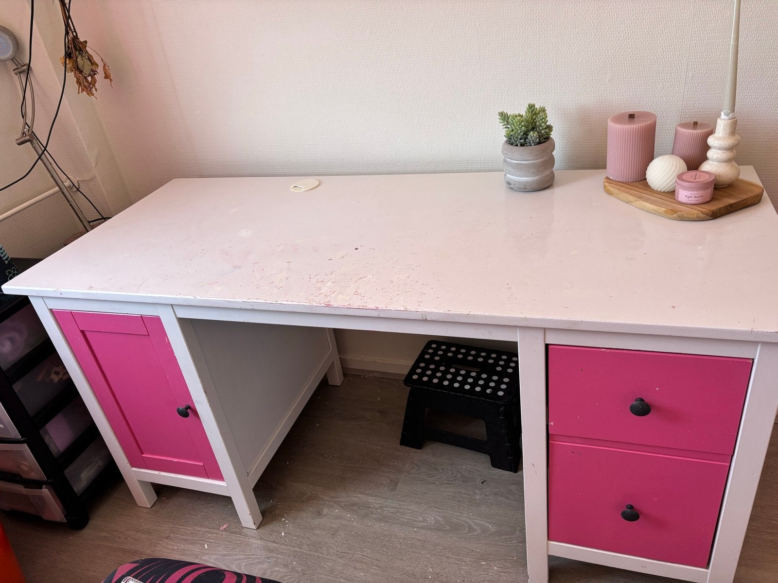 Bureau met opbergruimte - opknapper, Gebruikt, Schoolbureau, Overige merken, 75 cm