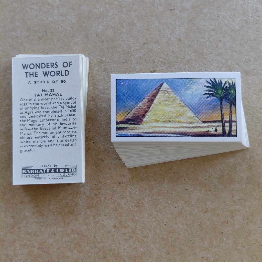 Wonders of the World complete set 50 gum cards Barratt 1962, Ophalen, Gebruikt