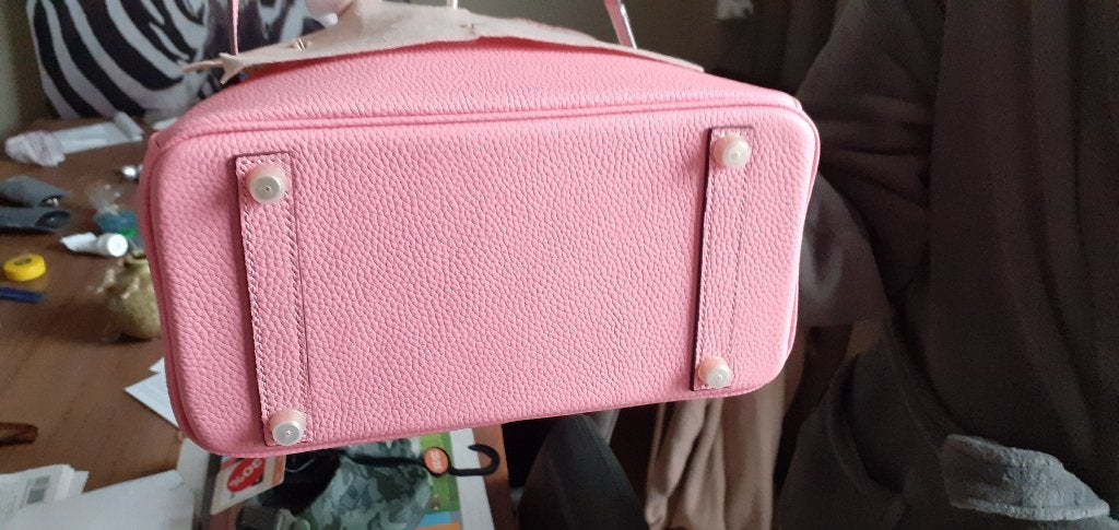 "Hermes" tas  pink  en bruin LEER, Sieraden, Tassen en Uiterlijk, Tassen | Damestassen, Ophalen of Verzenden, Nieuw, Bruin, Handtas