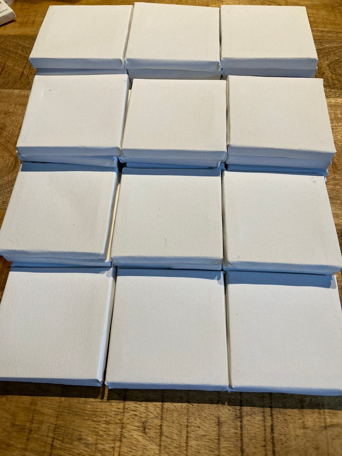 Partij canvas doekjes 7x7 mini schilderdoekjes, Ophalen of Verzenden, Nieuw, Doek