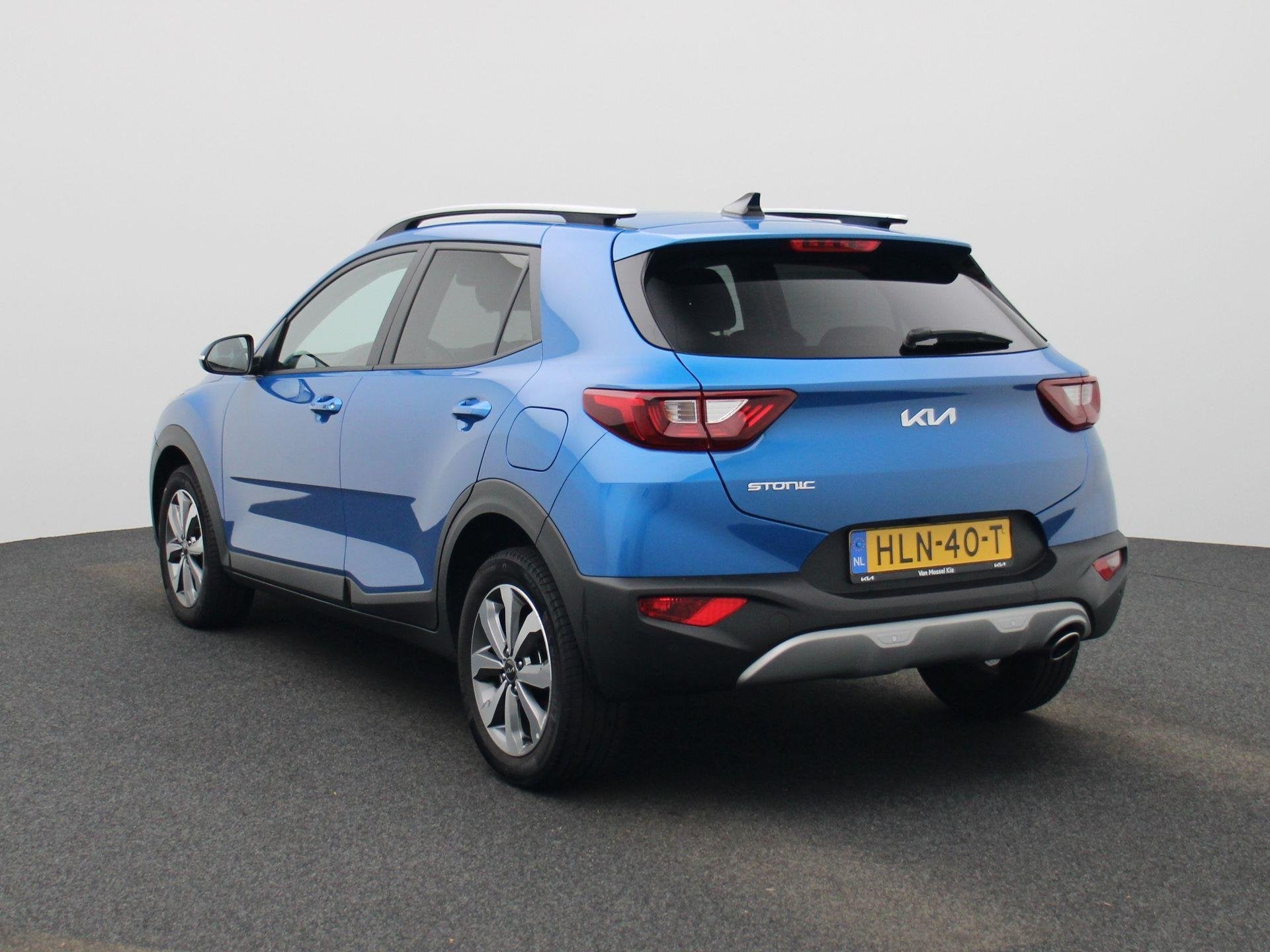 Kia Stonic 1.0 T-GDi MHEV DynamicPlusLine | Stoel en Stuur V, Auto's, Kia, 12 maanden, Euro 6, Blauw, Automatische klimaatregeling