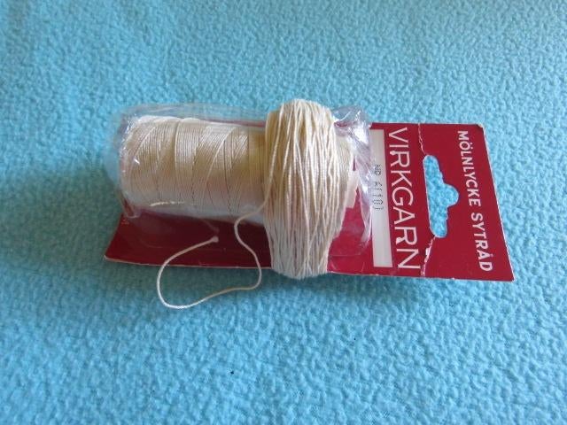 Vintage dun garen Mölnlycke naturel nr. 6, 300 meter NIEUW, Hobby en Vrije tijd, Breien en Haken, Ophalen of Verzenden, Nieuw