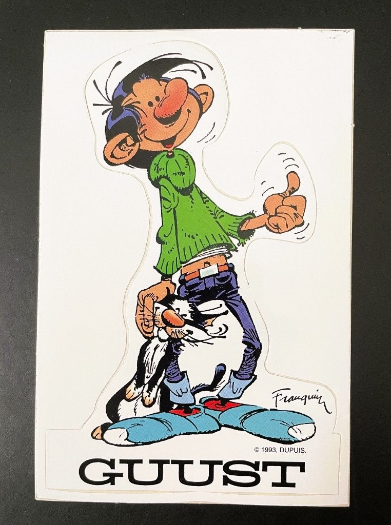 Guust Flater- sticker - NIEUW -  1993, Verzamelen, Stripfiguren, Verzenden, Guust of Robbedoes, Nieuw, Plaatje, Poster of Sticker