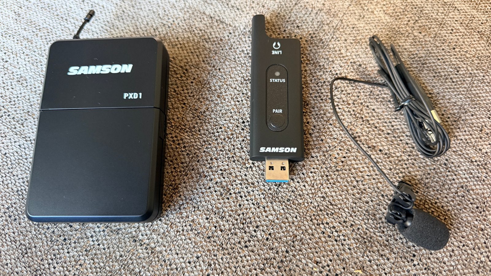Samson XPD1 draadloze dasspeldmicrofoon USB met PXD1 zender, Ophalen of Verzenden, Nieuw, Overige typen, Draadloos
