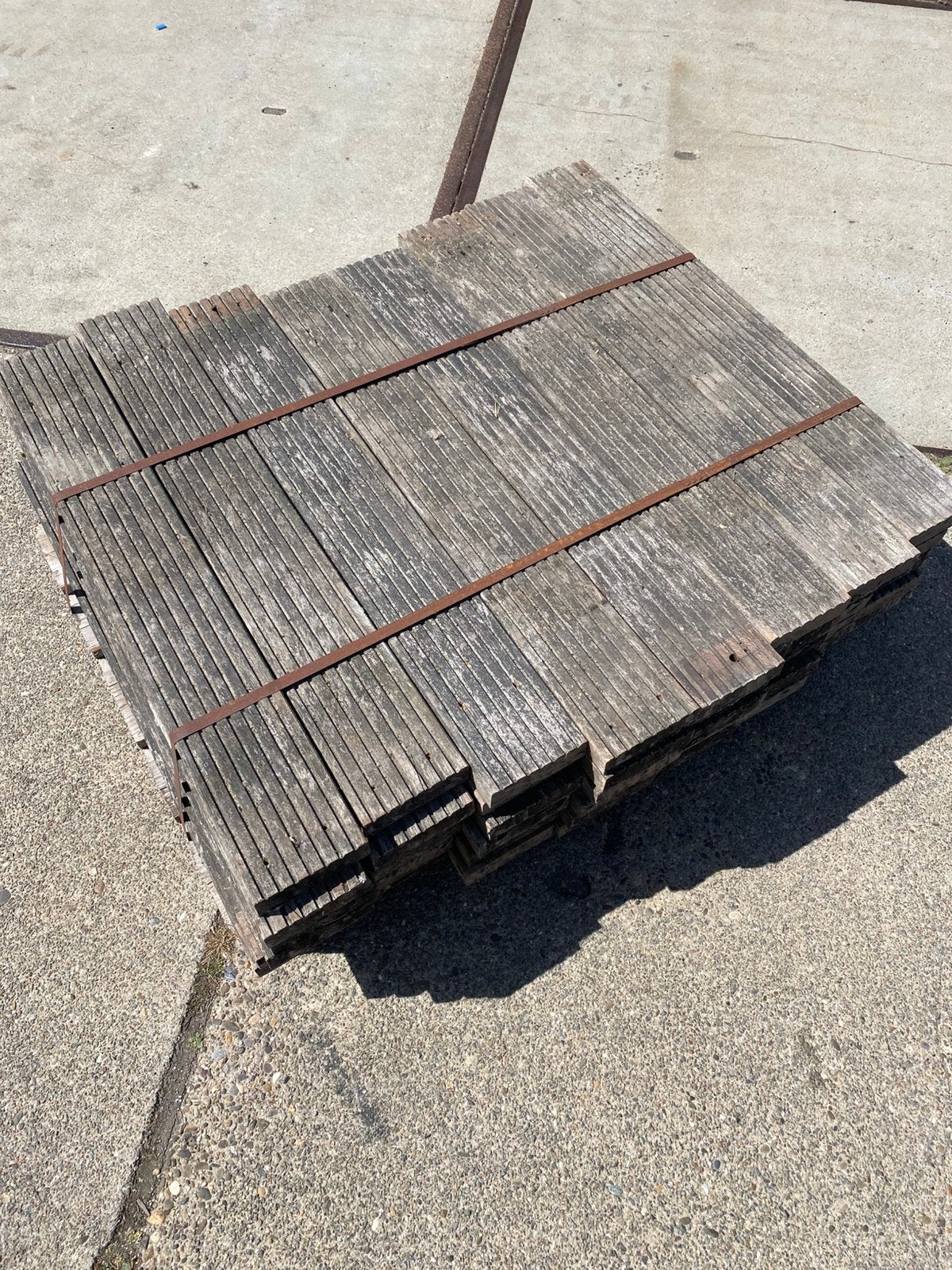 Vlonderplanken hardhout, Tuin en Terras, Ophalen, Zo goed als nieuw, Hout