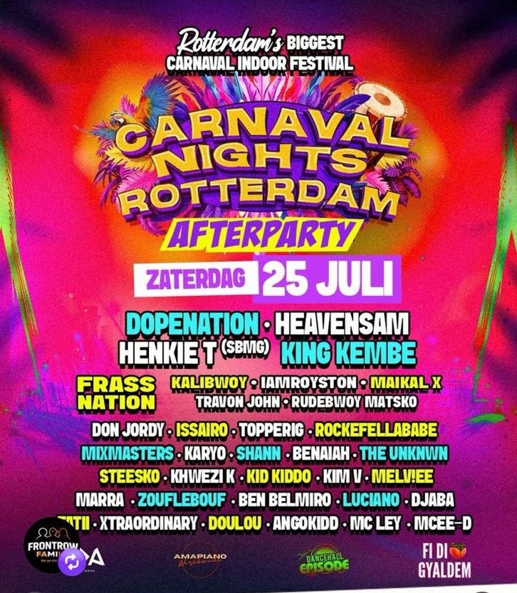 Carnaval maassilo zaterdag 5 tickets, Tickets en Kaartjes, Twee personen