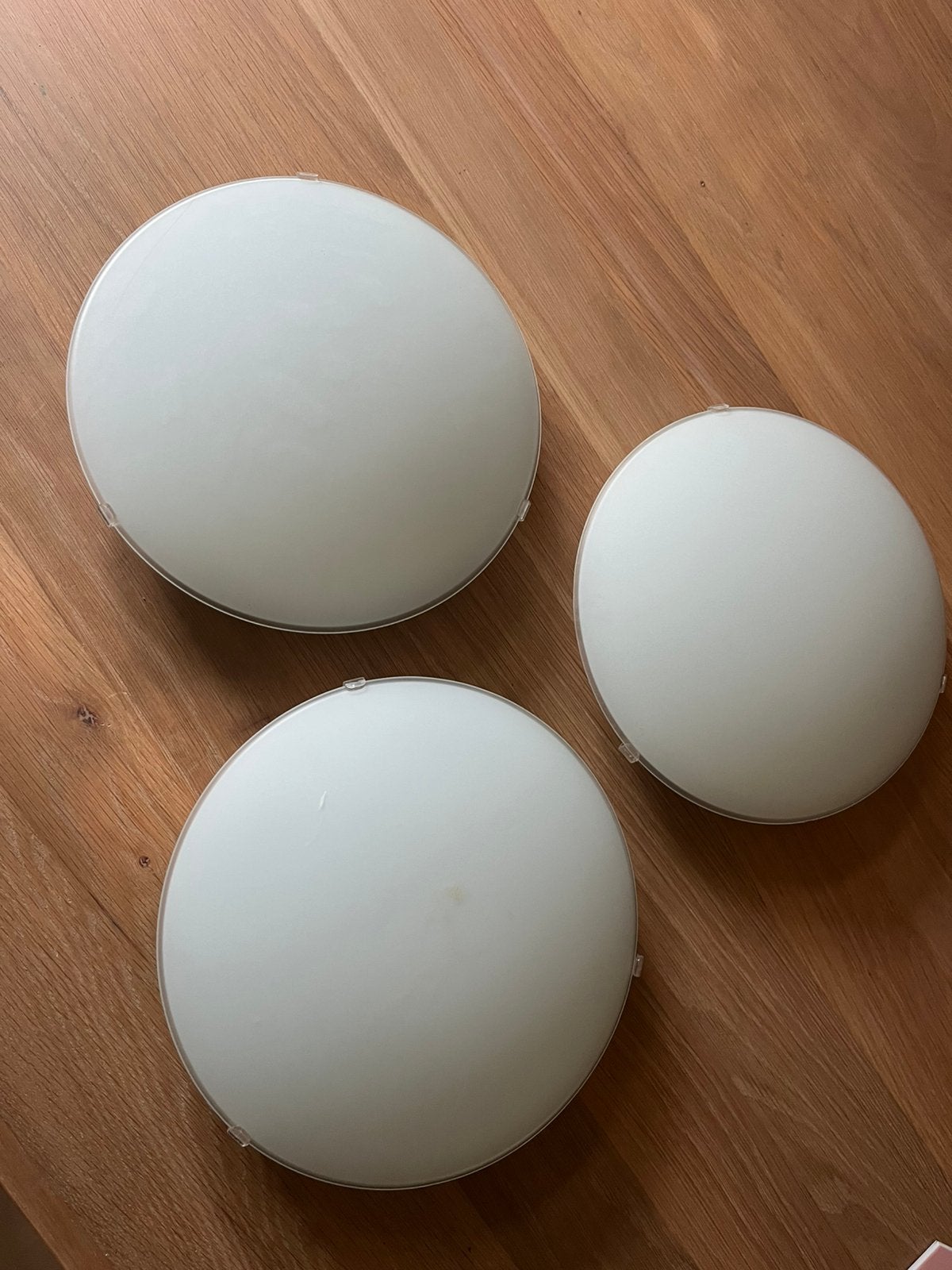 3x Ikea plafonniere (glas), Ophalen, Gebruikt, Overige stijlen, 25 cm