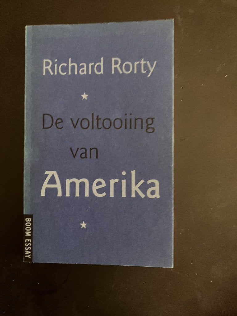 De voltooiing van Amerika, Boeken, Filosofie, Gelezen, Ophalen of Verzenden, Cultuurfilosofie, Rorty