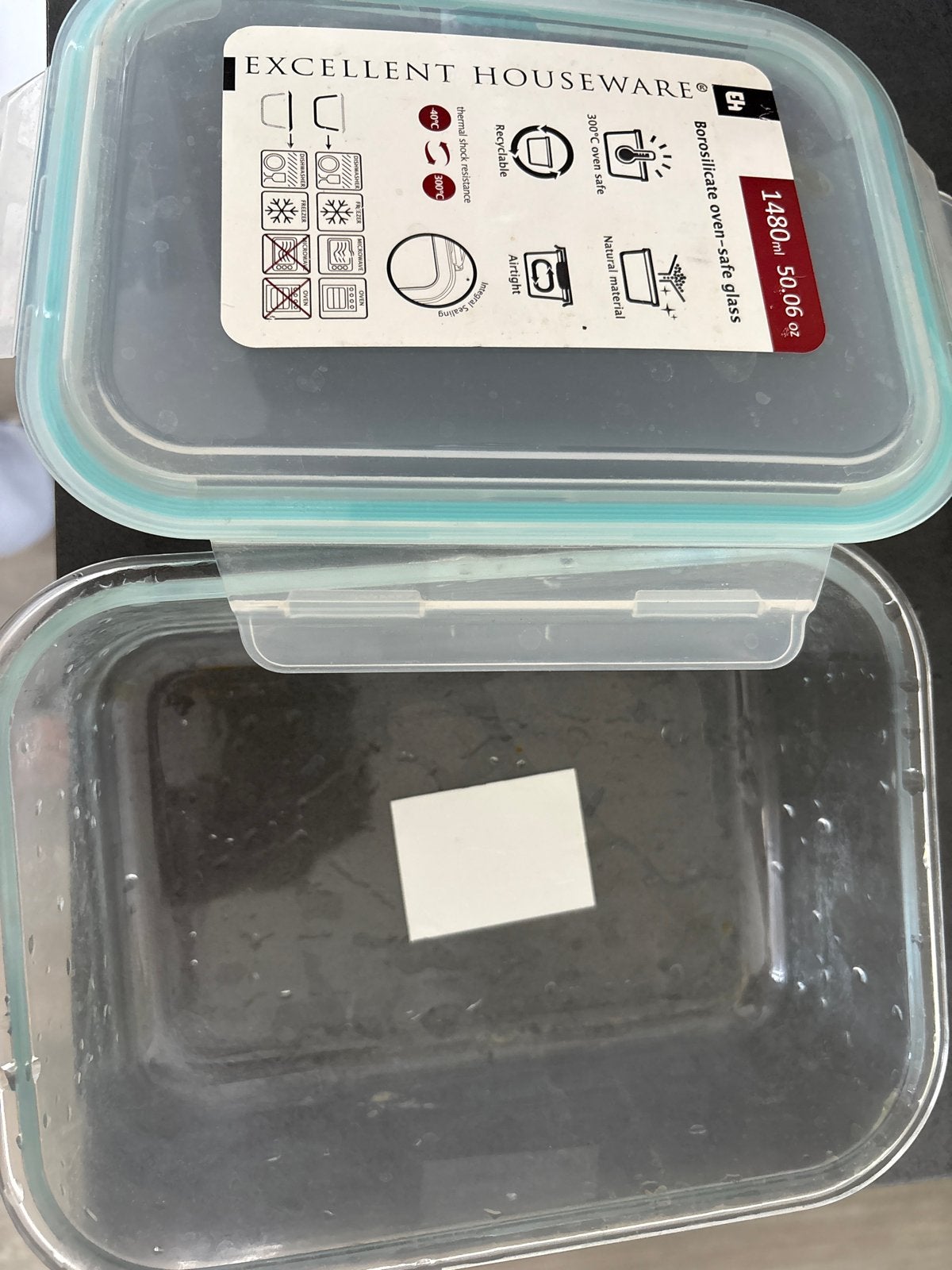 Excellent Houseware Borosilicaat Glazen Voorraadpot 1480ml, Glas, Nieuw, Ophalen of Verzenden, Voorraadpot