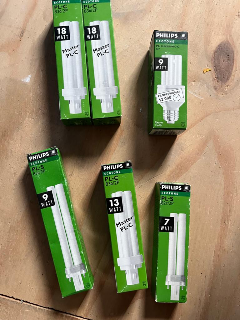 Philips Ecotone PL-C, PL-L, PL-S Lampen (Diverse Wattages), Ophalen of Verzenden, Zo goed als nieuw