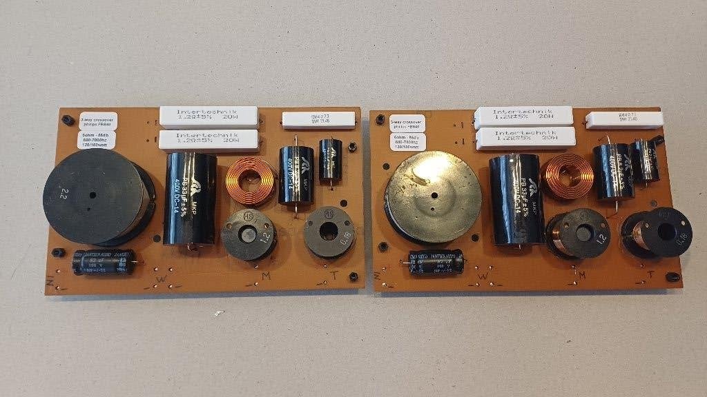 3weg cross-over Philips/Jantsen audio/ Scr - 600/7000hz, Philips, Refurbished, Ophalen of Verzenden, 120 watt of meer
