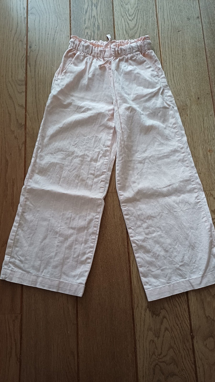 Linnen Broek, maat 128 erg mooi is weinig gedragen, Broek, Meisje, H&M, Ophalen of Verzenden