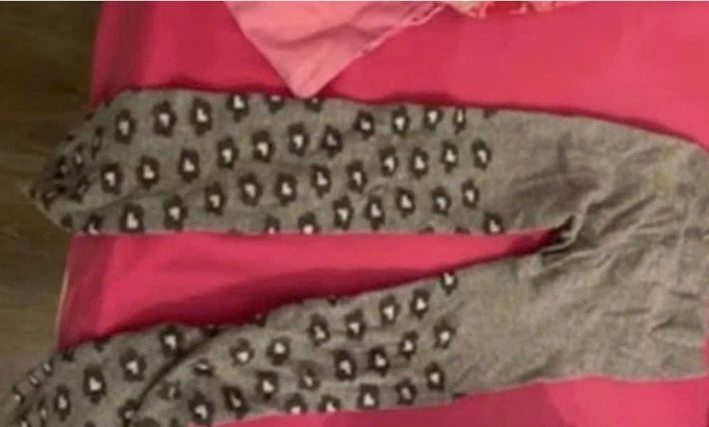 Legging grijs (maillot stof) in maat 122/128, Ophalen, Nacht- of Onderkleding, Gebruikt, Meisje