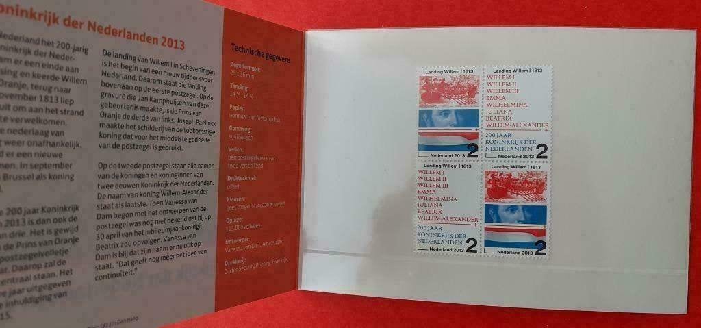 Postzegelmapje 493 -200 jr. Koninkrijk der Nederlanden 2013, Postzegels en Munten, Postzegels | Nederland, Verzenden, Na 1940