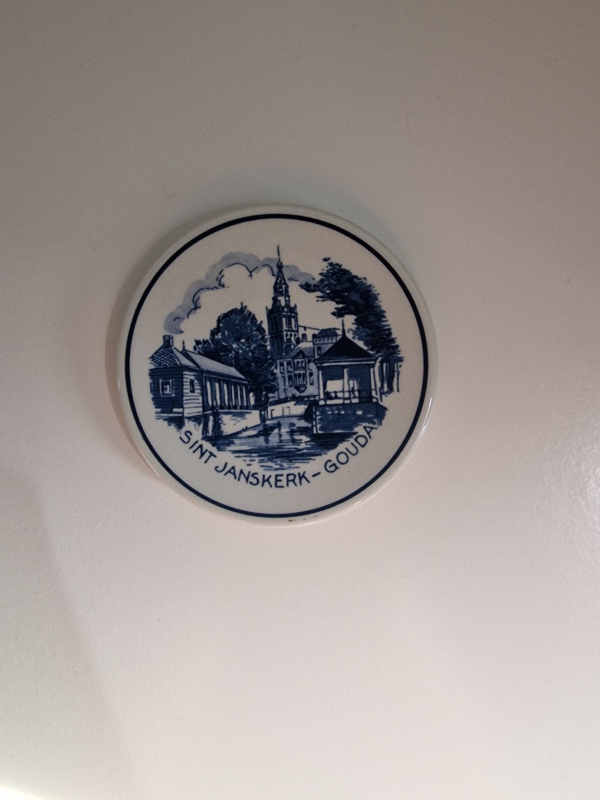 Vintage Royal Goedewaagen Wandbord  Sint Janskerk Gouda 1988, Ophalen of Verzenden