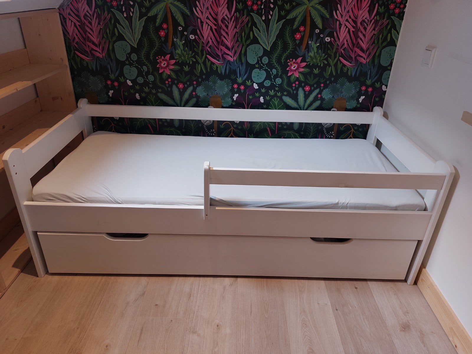 Kinderbed met uitschuifbare lade 14070 cm, Gebruikt, 70 tot 85 cm, 140 tot 160 cm, Ophalen