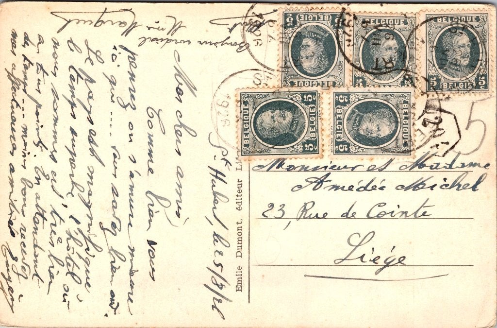 Saint-Hubert België - 12 antieke postkaarten, Ophalen of Verzenden, 1920 tot 1940, Gelopen, Luxemburg