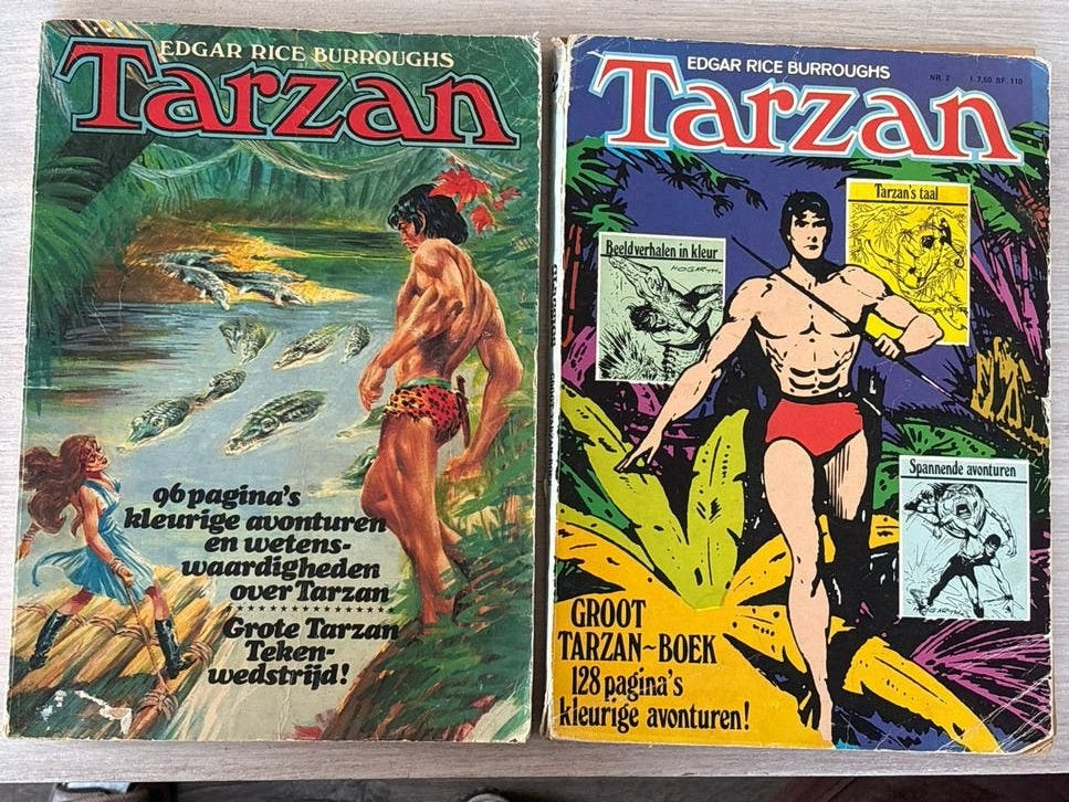 2x Tarzan boeken 1972 en 1975 - Edgar Rice Burroughs, Boeken, Ophalen of Verzenden, Gelezen