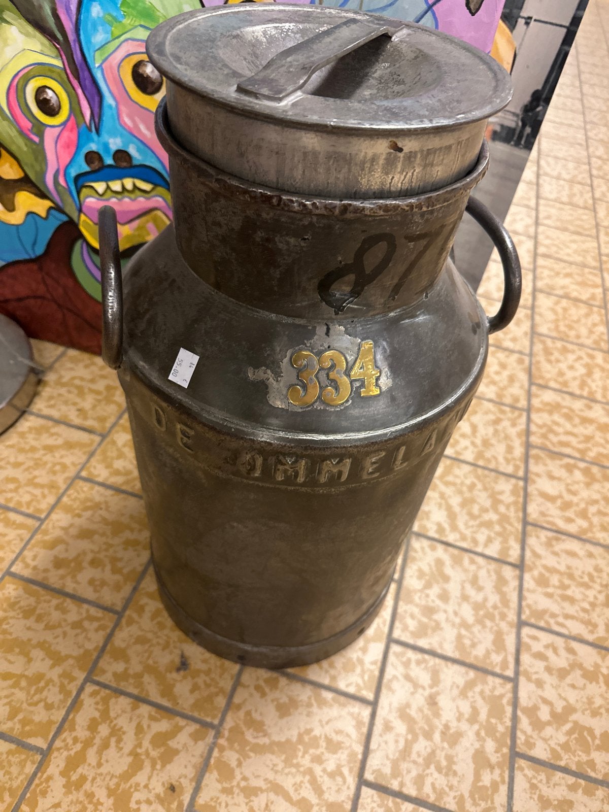 Antieke melkbus met deksel - Decoratief item, Ophalen