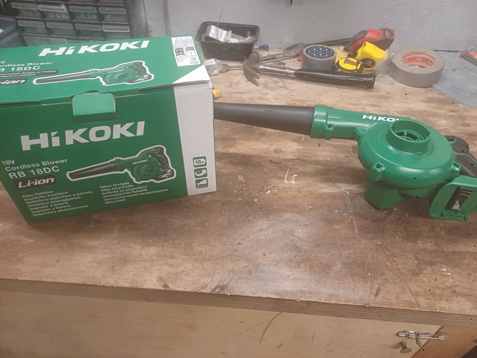 HiKOKI RB 18DC Accu Bladblazer - Zo goed als nieuw, HiKOKI, Nieuw, Ophalen of Verzenden, Accu